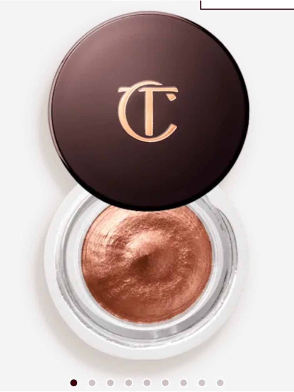 Charlotte Tilbury Lux Metallic Copper Cream Eyeshadow in walk of no shame